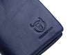 Men Leather Travel Secure Bifold RFID Wallet Large Capacity Wallet Blue
