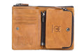 Men Leather Travel Secure Bifold RFID Wallet Large Capacity Wallet Brown