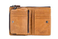 Men Leather Travel Secure Bifold RFID Wallet Large Capacity Wallet Brown