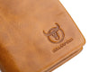 Men Leather Travel Secure Bifold RFID Wallet Large Capacity Wallet Brown