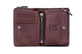Men Leather Travel Secure Bifold RFID Wallet Large Capacity Wallet Coffee