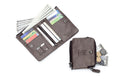 Men Leather Travel Secure Bifold RFID Wallet Large Capacity Wallet Grey