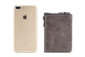 Men Leather Travel Secure Bifold RFID Wallet Large Capacity Wallet Grey
