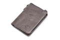 Men Leather Travel Secure Bifold RFID Wallet Large Capacity Wallet Grey