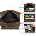 Men Mobile Phone Case Leather Bag Waist Small Shoulder Bag Brown