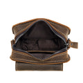 Men Mobile Phone Case Leather Bag Waist Small Shoulder Bag Brown