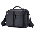 Men Shoulder Bag Leather Shoulder Multifunctional Vintage Messenger Bag Black