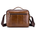 Men Shoulder Bag Leather Shoulder Multifunctional Vintage Messenger Bag Brown