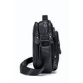 Men Shoulder Bag Leather Shoulder Vintage Casual Leather Business Bag Black