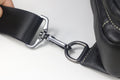 Men Sling Crossbody Bag Leather Shoulder Chest Outdoor Casual Pack Black