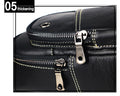 Men Sling Crossbody Bag Leather Shoulder Chest Outdoor Casual Pack Black