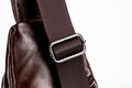 Men Sling Crossbody Bag Leather Shoulder Chest Outdoor Casual Pack Brown