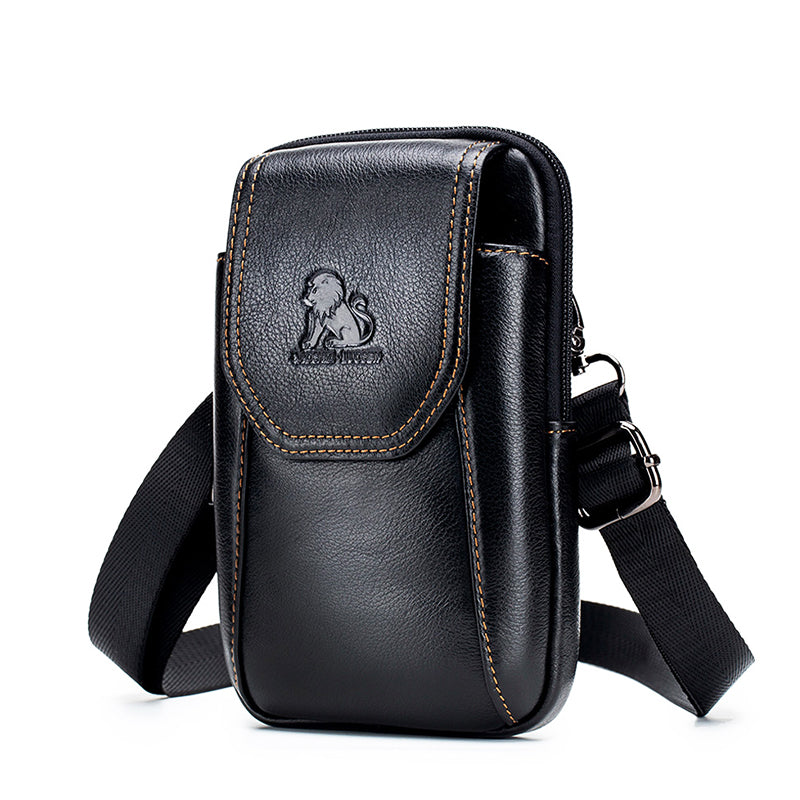 Men Small Crossbody Bags Small Cell Phone Purse Mini Travel Wallet Black