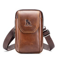 Men Small Crossbody Bags Small Cell Phone Purse Mini Travel Wallet Brown
