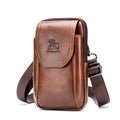 Men Small Crossbody Bags Small Cell Phone Purse Mini Travel Wallet Brown