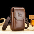 Men Small Crossbody Bags Small Cell Phone Purse Mini Travel Wallet Brown