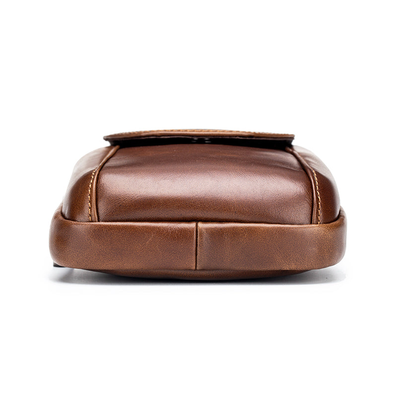 Men Small Crossbody Bags Small Cell Phone Purse Mini Travel Wallet Brown