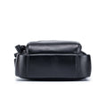 Men Small Leather Shoulder Bag Messenger Crossbody Pack Sling Bag Black