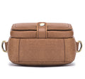 Men Small Shoulder Genuine Leather Bag Cell Phone Belt Waist Bag Brown