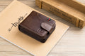 Men Small Wallets RFID Blocking Leather Zipper Coin Pocket Wallet Coffee TRANSVERSE