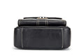 Men Soft Leather Zipper Small Shoulder Messenger Business Vintage Bag Black