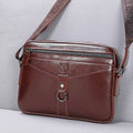 Men Vintage Cowhide Leather Messenger Bag Shoulder Satchel Travel Bag Brown