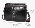 Men Vintage Cowhide Leather Messenger Bag Shoulder Satchel Travel Bag Iron