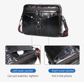 Men Vintage Cowhide Leather Messenger Bag Shoulder Satchel Travel Bag Iron