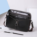 Men Vintage Cowhide Leather Messenger Bag Shoulder Satchel Travel Bag Iron