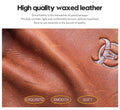 Men Vintage Leather Crossbody Bag Sling Chest Shoulder Daypack Bag Brown