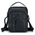 Men Vintage Leather Messenger Bags Shoulder Handbag For 7.9inch Ipad Black