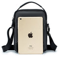 Men Vintage Leather Messenger Bags Shoulder Handbag For 7.9inch Ipad Black
