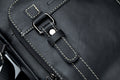 Men Vintage Leather Messenger Bags Shoulder Handbag For 7.9inch Ipad Black
