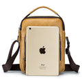 Men Vintage Leather Messenger Bags Shoulder Handbag For 7.9inch Ipad Brown