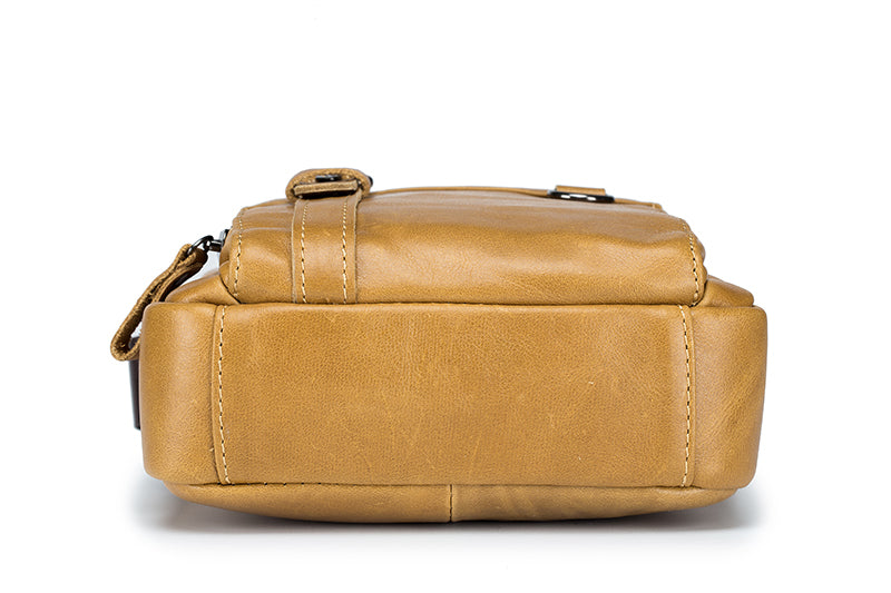 Men Vintage Leather Messenger Bags Shoulder Handbag For 7.9inch Ipad Brown
