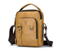 Men Vintage Leather Messenger Bags Shoulder Handbag For 7.9inch Ipad Brown