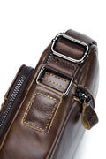 Men Vintage Leather Messenger Bags Shoulder Handbag For 7.9inch Ipad Coffee