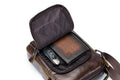 Men Vintage Leather Messenger Bags Shoulder Handbag For 7.9inch Ipad Coffee
