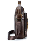 Men Vintage Leather Messenger Bags Shoulder Handbag For 7.9inch Ipad Coffee