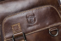 Men Vintage Leather Messenger Bags Shoulder Handbag For 7.9inch Ipad Coffee