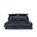 Men Vintage Leather Small Belt Bag Cell Phone Purse Waist Bag Black