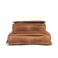 Men Vintage Leather Small Belt Bag Cell Phone Purse Waist Bag Brown