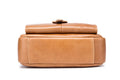 Men Vintage Leather Small Messenger Bag Business Travel Shoulder Bag Brown