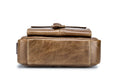 Men Vintage Leather Small Messenger Bag Business Travel Shoulder Bag Chestnut