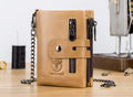 Men Wallet Genuine Leather Bifold Wallets With Anti-theft Chain Brown
