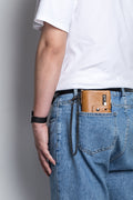 Men Wallet Genuine Leather Bifold Wallets With Anti-theft Chain Brown
