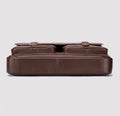 Men's Genuine Leather Briefcase Business Leather File iPad Messenger Bag Brown