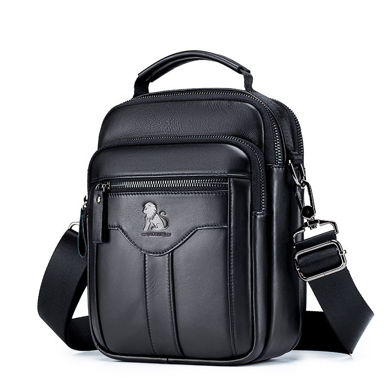 Men's Genuine Leather Shoulder Bag Messenger Briefcase CrossBody Bag Coffee