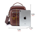 Men's Genuine Leather Shoulder Bag Messenger Briefcase CrossBody Bag Coffee