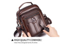 Men's Genuine Leather Shoulder Bag Messenger Briefcase CrossBody Bag Coffee